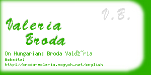 valeria broda business card